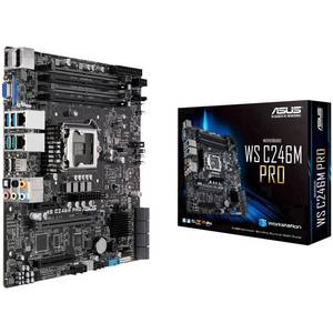 Asus MB WS C246M PRO C246 PCH anakart soketi (PC) Intel®LGA 1151 Form faktörü (detaylar) mikro-atx (940910725940) - Product Image 1