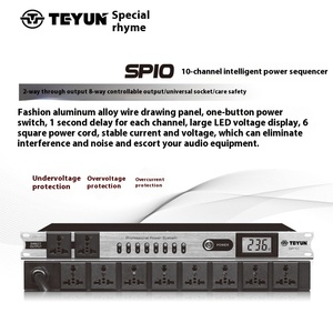 Secuenciador de potencia profesional de 10 vías para Audio Video e iluminación Función de filtrado independiente Control de secuencia de toma de video - Product Image 6