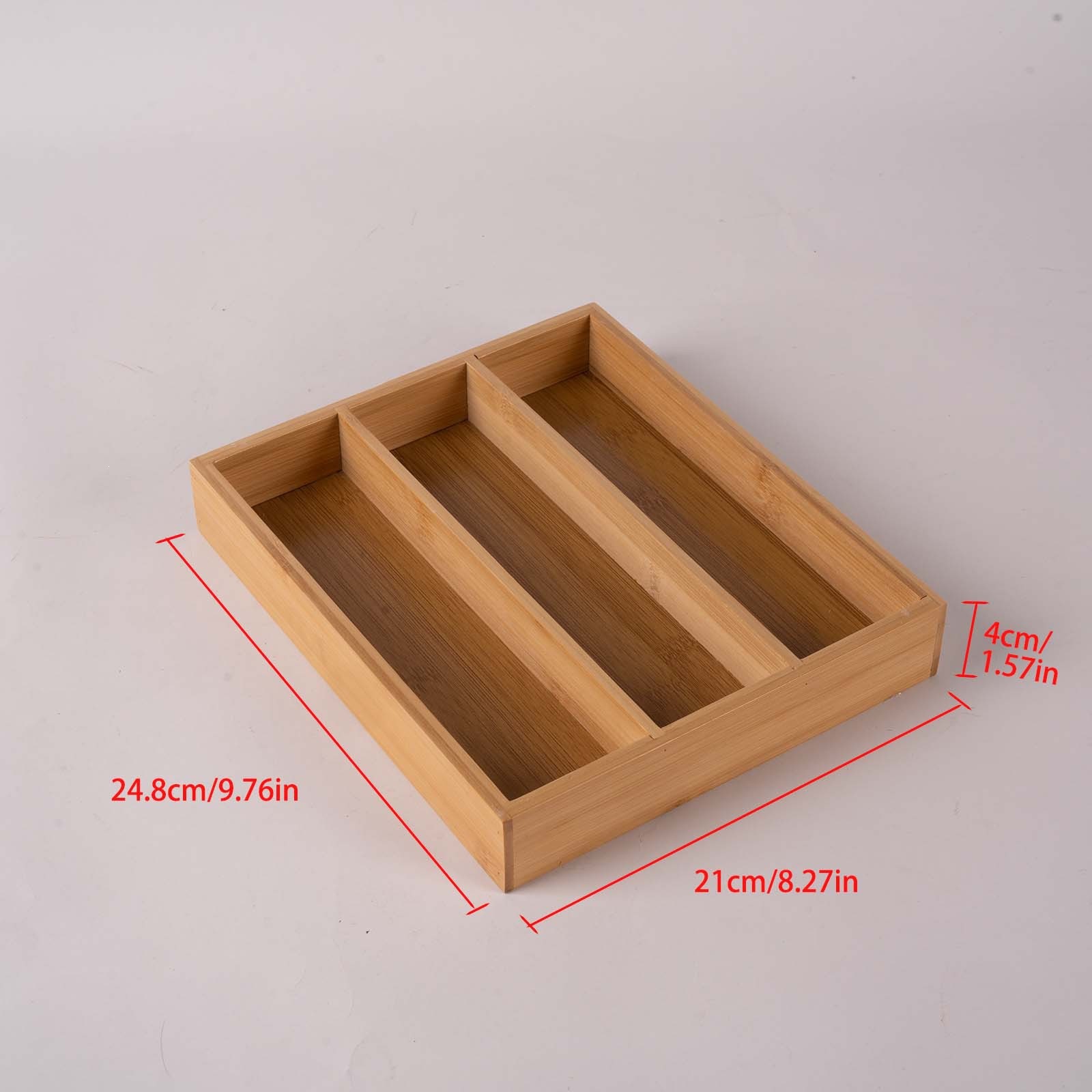 Storage Box 003, 3-Compartment, Natural Color