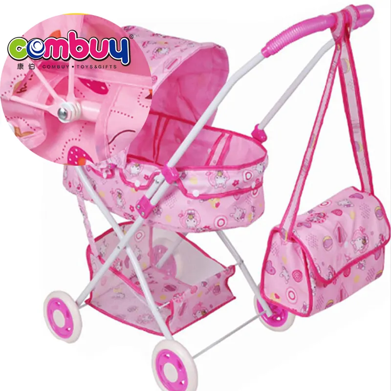 I bambini pretend gioca ferro trolley bella baby doll passeggino giocattolo