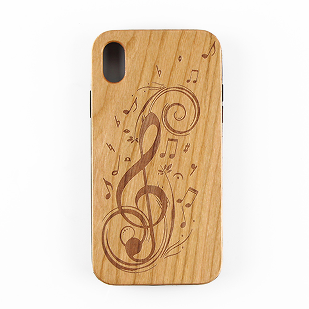 Note de musique en bois de cerisier