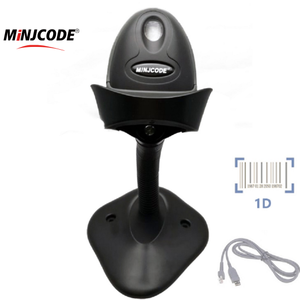 Escáner de código de barras láser MJ2808AT USB con escáner de código de barras con cable cómodo-Escaneo de código de barras y soporte - Product Image 2