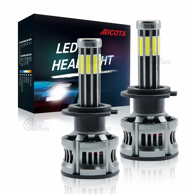 High Power Super Bright 10000 Lumen 12V 24 V H1 H3 H7 H11 9005 9006 H4 Led Headlights x8 Car Cob led bulb