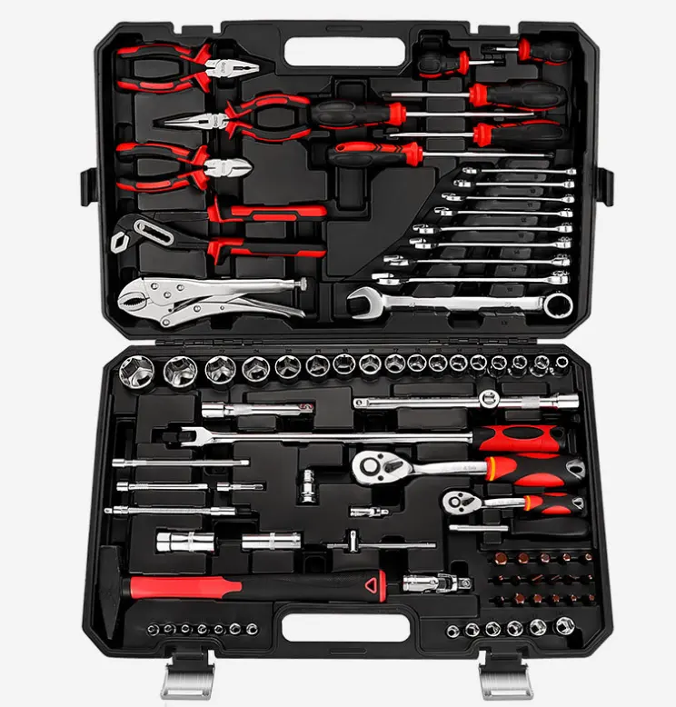 82 Pcs Standard Portable Auto Repair Tools Kit Wrench Socket Ratchet Hand Tool Set