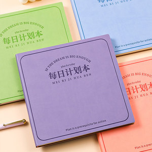 热销工厂聚氨酯皮革方形笔记本定制日用计划员学校未注明日期记事本 - Product Image 4