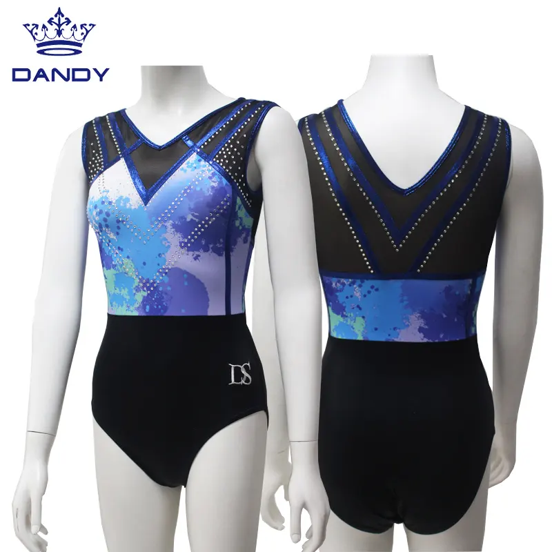 Dandy costume ombre dança traje collant ginástica collant para meninas