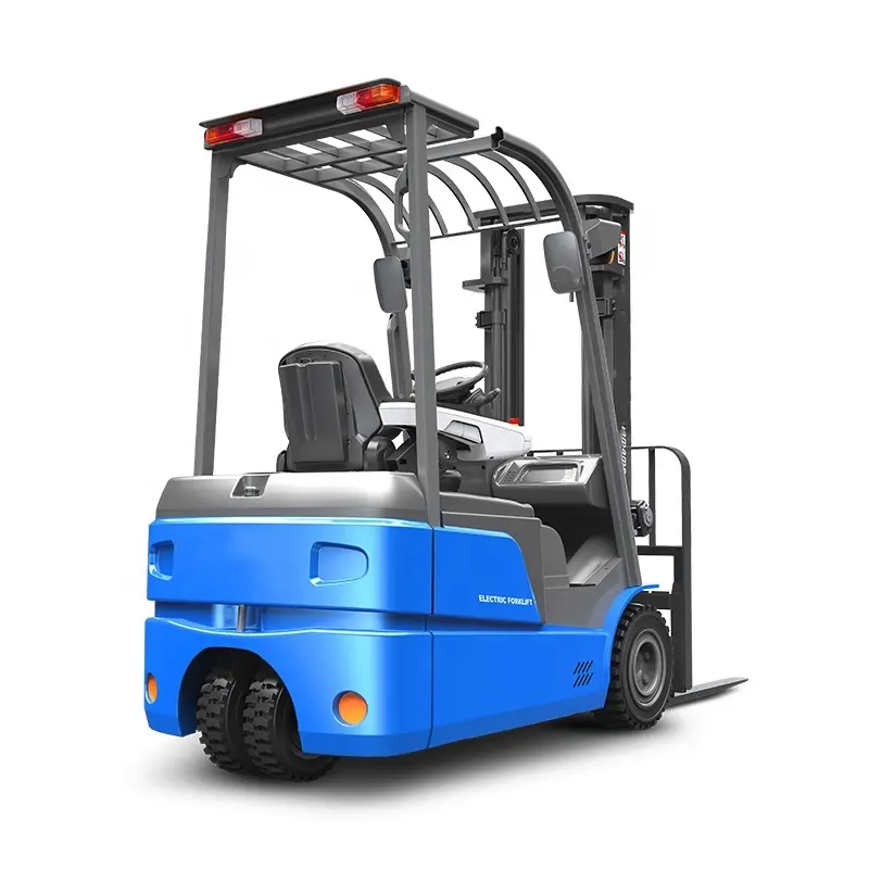 3 tekerlekli elektrikli Forklift 1 Ton 2 Ton 3 Ton hidrolik kaldırma Forklift istifleyici lityum pil taşıma