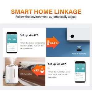 Controlador inteligente para el hogar, sensor inalámbrico de temperatura y humedad, alarma automática para detectar la temperatura interior