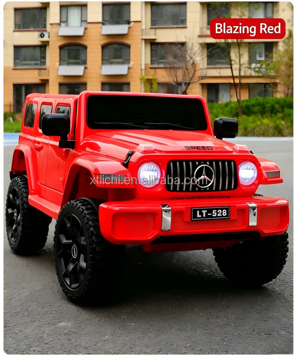 Glossy painted red.