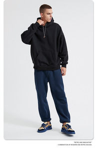 Wholesale <strong>Custom</strong> Men's Heavyweight Hoodie Streetwear Embroidered Patchwork Hooded Sweatshirt No <strong>String</strong> <strong>Custom</strong> Color Block Spring - Product Image 5