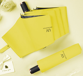 Parapluie 8K long et vinyle (UV)-jaune