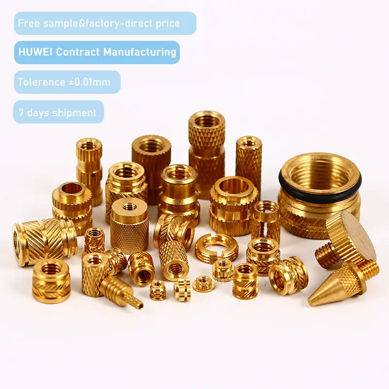 M2.5 M3 M4 M5 M6 M8 Brass Threaded Insert Nut For Insert Molding