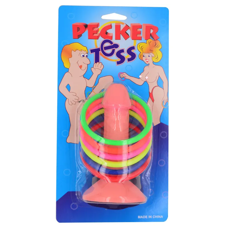 Divertimento addio al nubilato forniture per pene Pecker Toss Dick Head Hoopla Bride To Be Hen Night Party Ring Toss decorazioni di gioco bomboniere