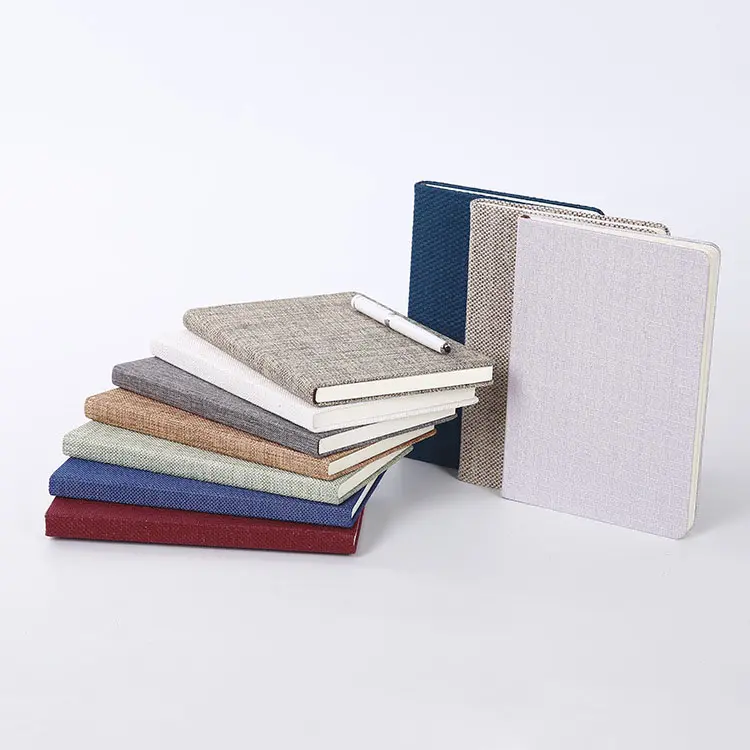 Linen Journal Custom Hardcover Fabric Notebooks A5 School Supplies Fancy Diary Nice Journal for school