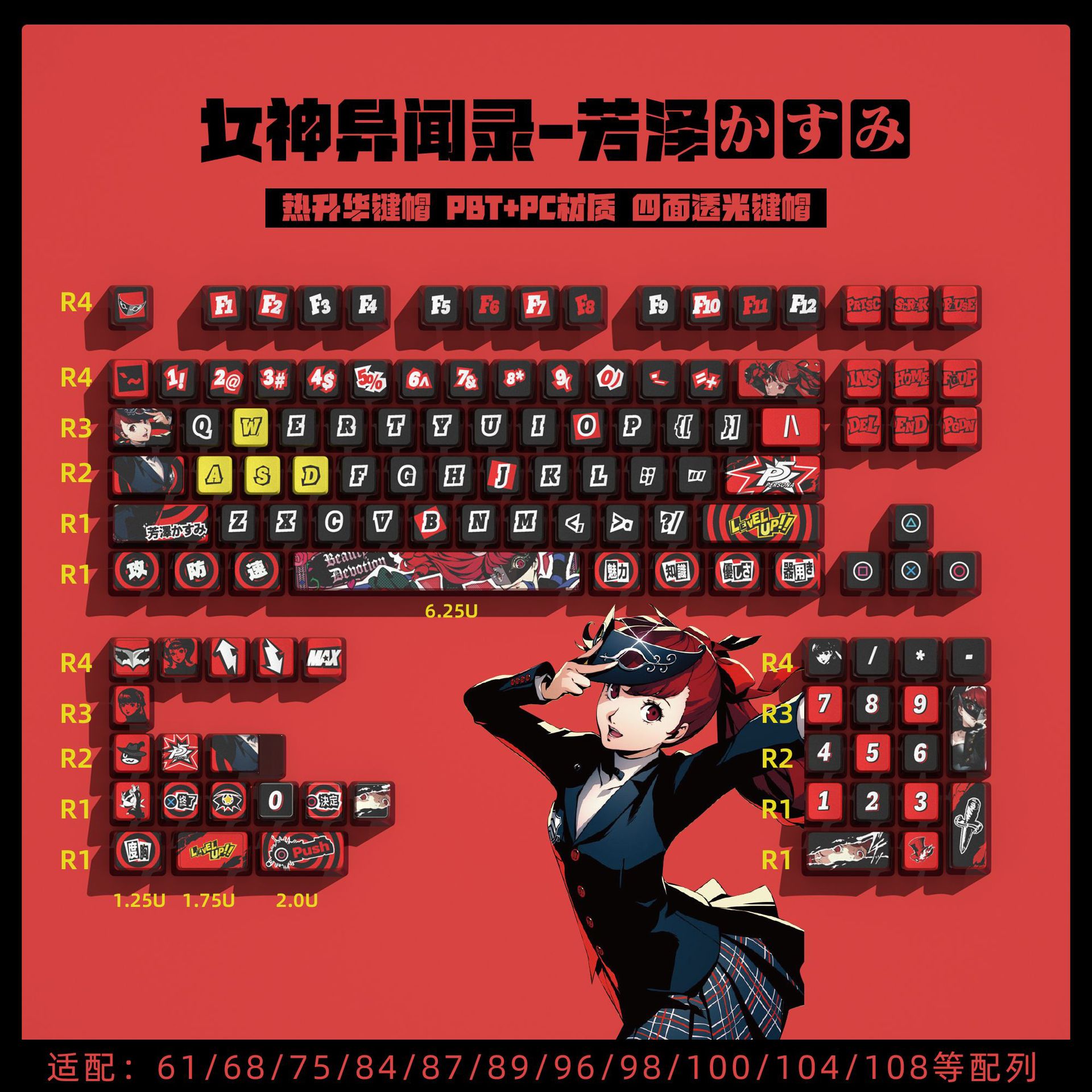 Fang zexia ฝาครอบกุญแจโปร่งใสสี่ด้านชุดเต็มขนาดเล็ก