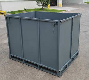 Durable apilable plegable coreano jaula de almacenamiento almacén plegable estante de Metal jaula de almacenamiento contenedor de malla de alambre paleta - Product Image 6