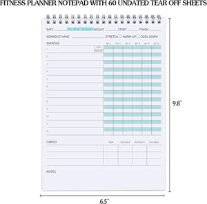 Custom Logo Fitness Journal Workout Planner <strong>Notepad</strong> New Design Paper Memo Pad for Weight Loss,Daily Gym,<strong>Exercise</strong> Goals - Product Image 3