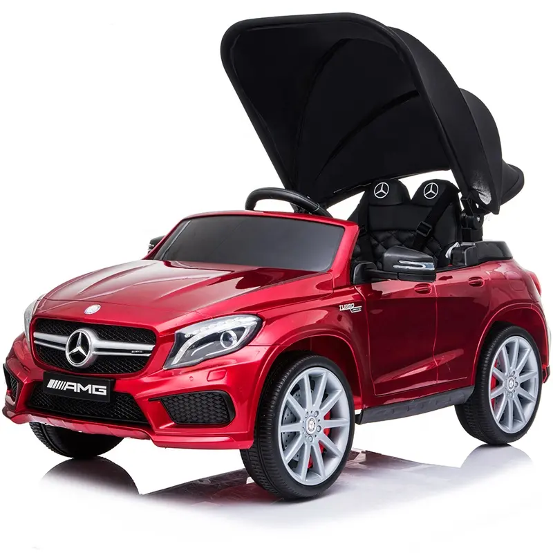 Mercedes benz-coche de carreras eléctrico para niños, vehículo de juguete con licencia de 12v, venta al por mayor, 2019