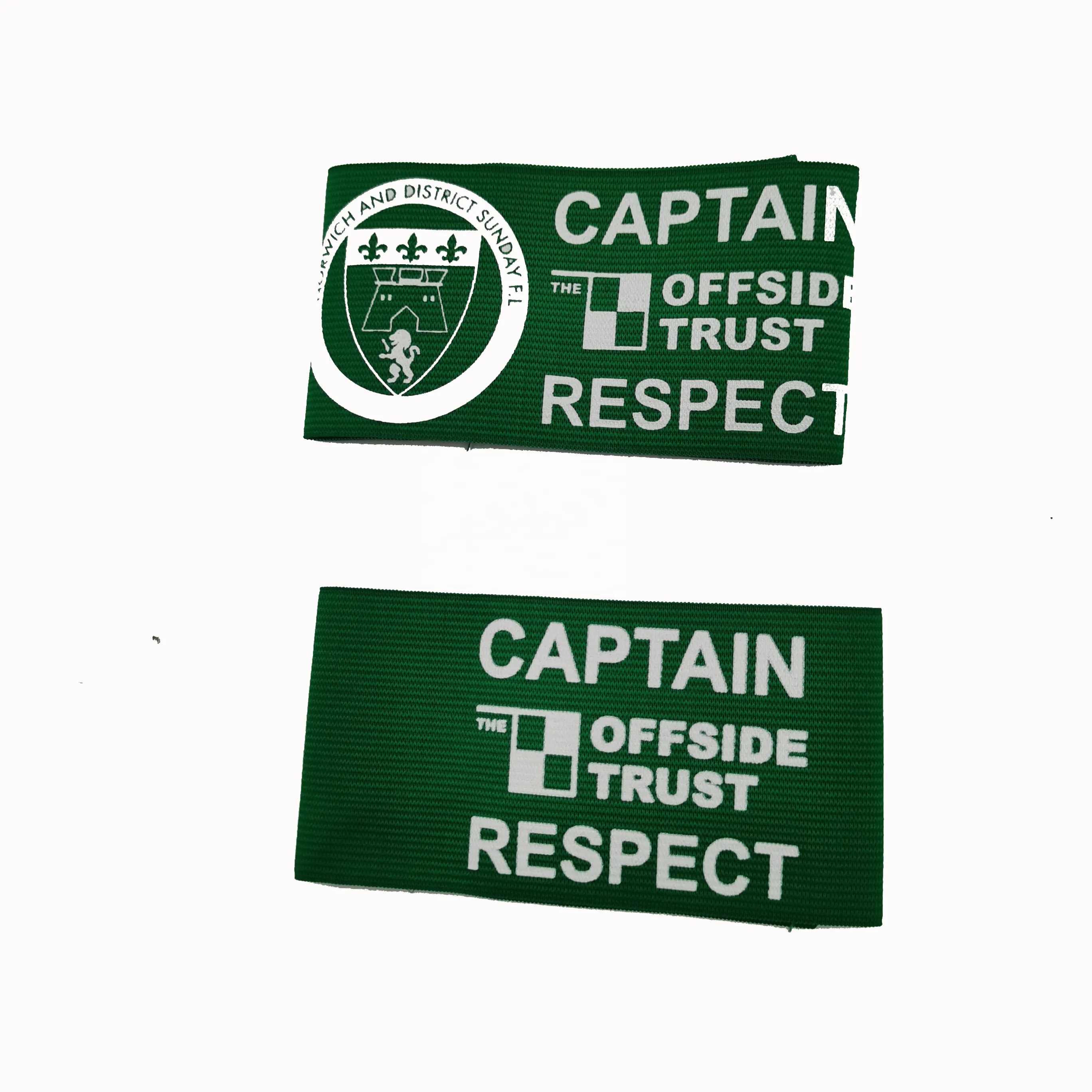 33*7 cm OEM logo ayarlanabilir elastik naylon futbol eğitim bantları kol bandı lider yarışması futbol kaptan kol bandı