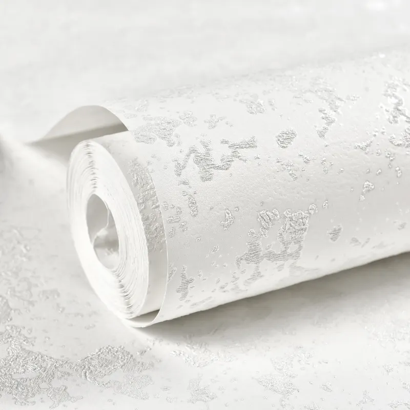 Venta al por mayor de papel de lujo moderno no tejido con textura Ice and Snow Series papel de pared 3D para la decoración del hogar