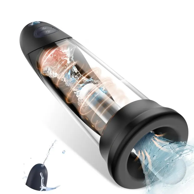 Bomba de água para pênis - Masturbador masculino com sucção automática e 3 modos, brinquedos sexuais masculinos, bombas e ampliadores para Spa de pau na água