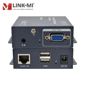 Extensor USB VGA KVM sobre Cat5e/6 para transmisión de larga distancia de 300m Uno-a-Muchos VGA KVM sobre Cat6 con USB y Audio