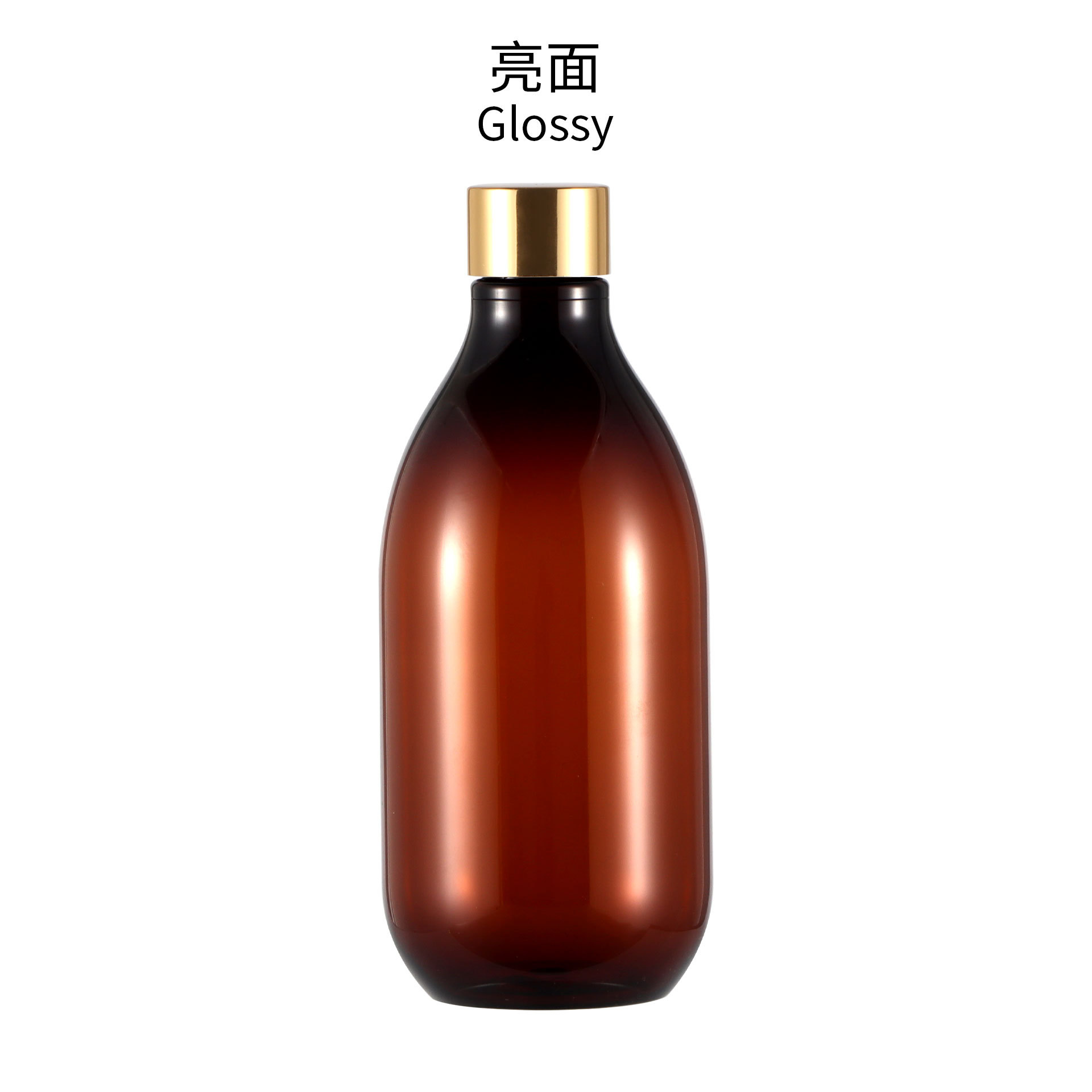 Bouteille de thé brillante avec bouchon rotatif doré