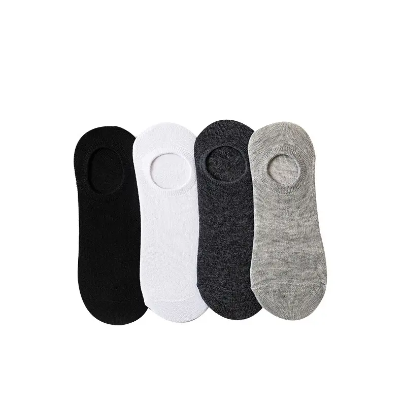 Calcetines tobilleros de algodón para hombre y mujer, calcetín deportivo de corte bajo, de silicona, antideslizante, transpirable, Color sólido, para verano