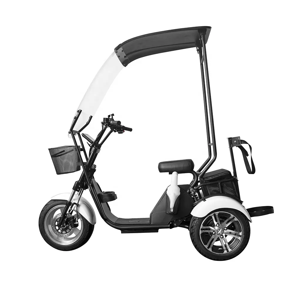 New arrival adult 1000w 60v 25ah battery chopper tricycle 3 wheel electric scooter