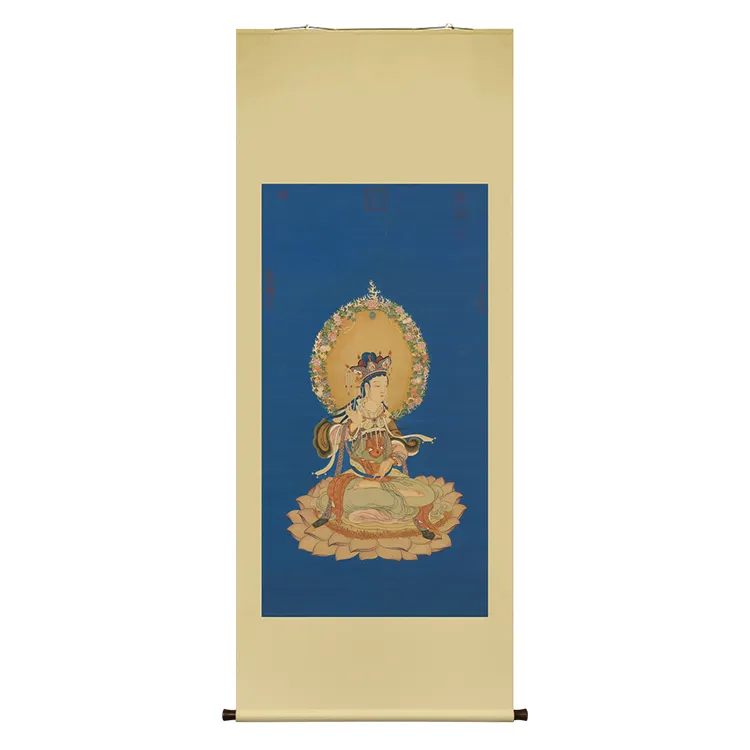 Reproducción de pinturas de figuras budistas de alta calidad, pergamino colgante, impresiones artísticas, carteles, pinturas chinas y artes de pared