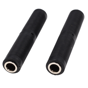 1/4英寸TRS/TS母音频连接器6.35毫米F/F立体声插孔扩展适配器，用于放大器吉他DC输出类型 - Product Image 1