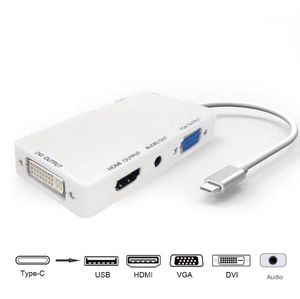 4kx2k 5 in 1 <strong>USB</strong> 3.1 <strong>USB</strong> C Type C <strong>to</strong> HDTV <strong>VGA</strong> DVI <strong>USB</strong> 3.0 Male <strong>to</strong> <strong>Female</strong> Audio Adapter Cable for Laptop - Product Image 3