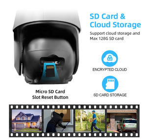 กล้อง CCTV ตรวจจับการเคลื่อนไหวระบบ WiFi 3เลนส์หน้าจอคู่กันน้ำ4MP แบบ Full HD คุณภาพสูงกลางแจ้ง - Product Image 5