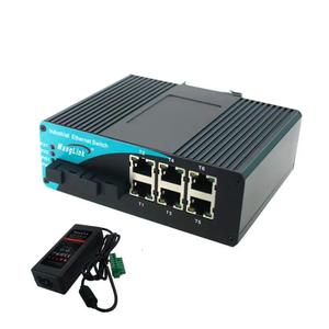 Switch di rete industriale non gestito Ethernet 6 porte veloce con 2 soluzioni affidabili per convertitori in fibra Media SFP - Product Image 3