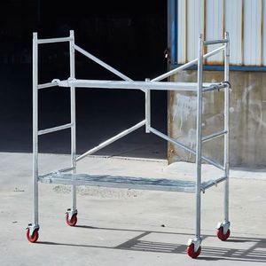 Andamio plegable Altura DE TRABAJO Multipropósito Pequeño Mini tipo Metal Andamio plegable móvil con ruedas universales - Product Image 6