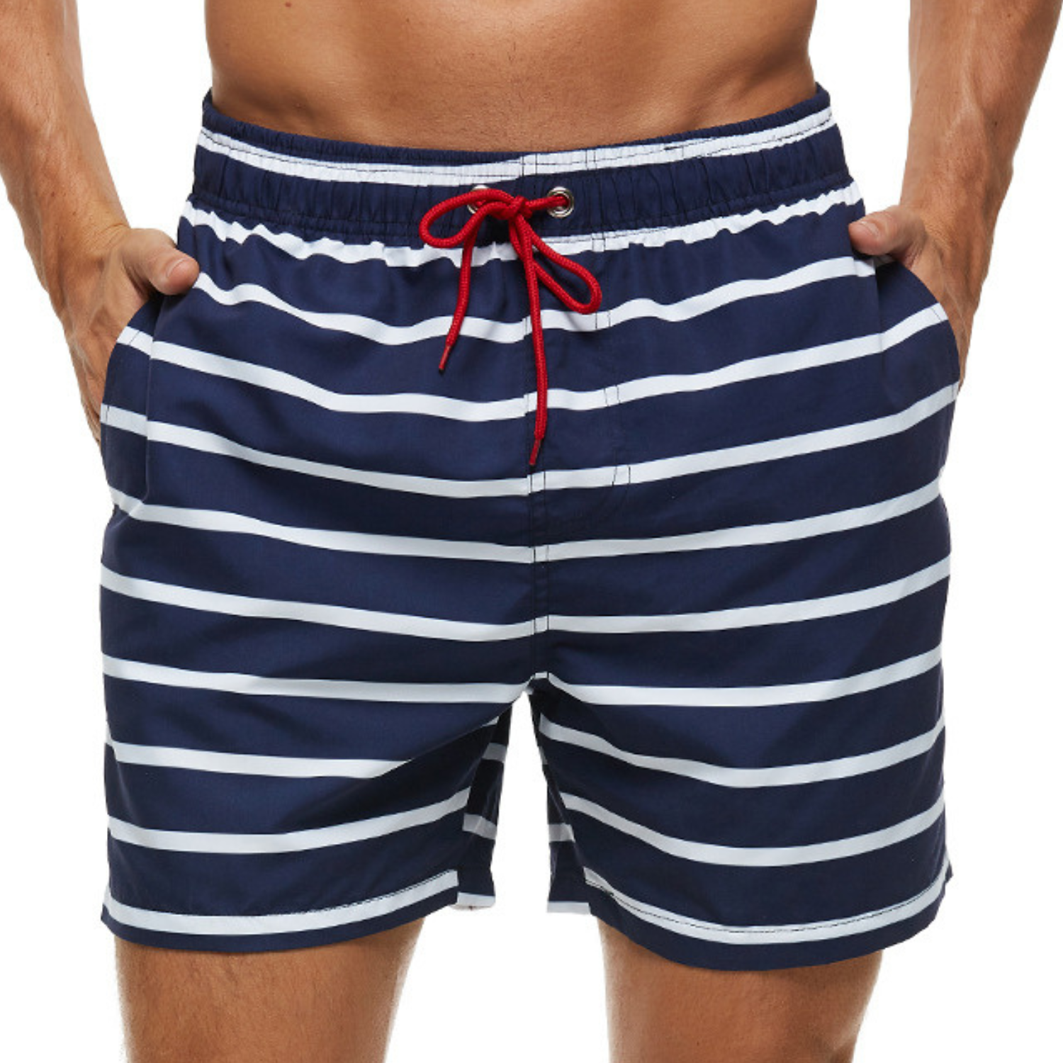 Rayures Marine Blanc