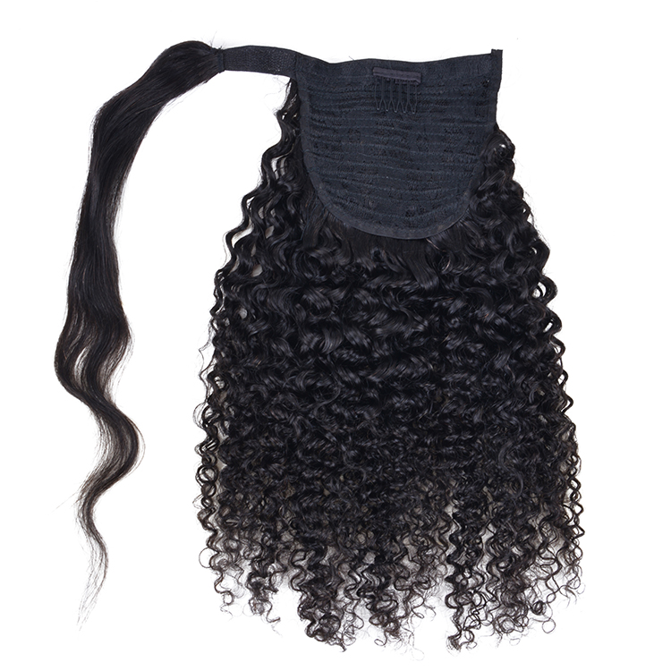 Curly wrap around ponytail