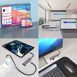 Convertidor de estación de acoplamiento para portátil, divisor 3 en 1, adaptador hub usb c con 4K, HDMI, USB 3,0, todo en uno para ordenador de escritorio - Product Image 6