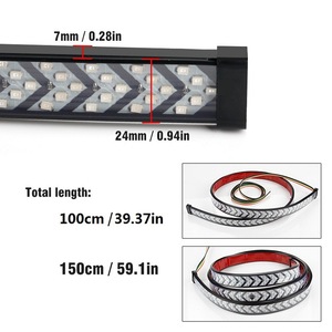 ไฟเลี้ยว LED สีแดง LED 100ซม. 150ซม.,แถบไฟท้ายรถ LED รถกระบะลูกศรสีแดง LED ไฟเลี้ยวสีเหลืองสแกนไฟเบรค - Product Image 5