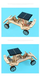 C03050 DIY STEM科学実験キット、3Dパズル木製モデル構築玩具、子供向けDIYソーラーパワーカーSTEMプロジェクト - Product Image 4
