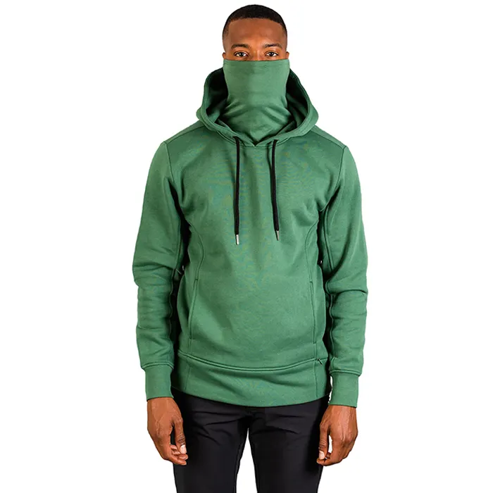 Custom Travel and Exercise Sweatshirt Oversized Masked Hoodie Face Cover Men's Hoodies for Men and Women Pullover 100% Polyester
