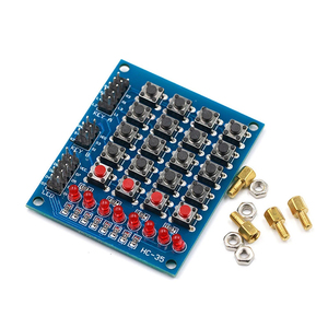 4 X4 Matrix-Tastatur für Arduino-Array-Modul 16-Tasten-Drucktasten Tastaturschalter-Tastatur feld 4*4 Geschmack 8LEDs Zubehör-DIY-Kit
