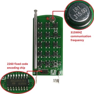 315MHz Festcode-Fernbedienung PT2264/2262/2260 Fernbedienung mit 12 Tasten Lerncode Rollende Code12-Tasten Fernbedienung