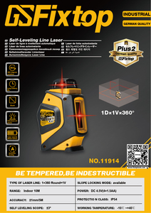 レーザーレベルの調整1216ライン3Dセルフレベリング360ラインレーザーレベル - Product Image 3