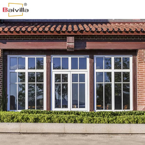 Nuovo Design UPVC cornici vetro temperato Grill Windows 3 pannello PVC telaio tripla vetrata finestra a battente con costruito In schermo - Product Image 6