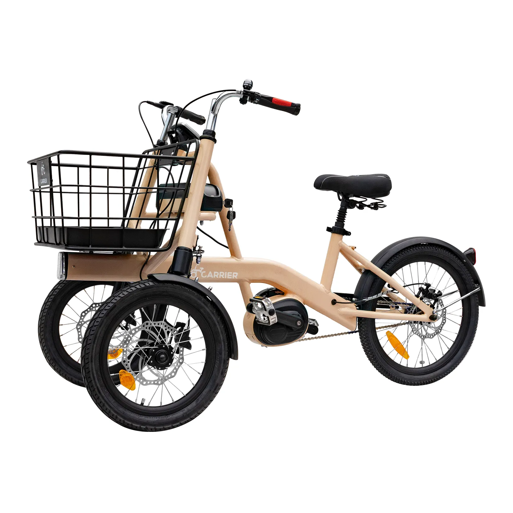 Novo motor adulto de carga pesada para triciclos elétricos de três rodas, bicicleta barata para idosos