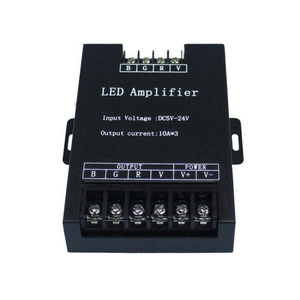 Amplificador Led RGB DC5V 12V 24V carcasa de hierro 360W 30A controlador amplificador Led de señal para tira LED RGB