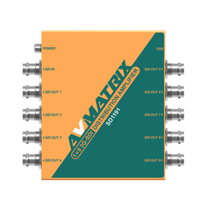 Avmatrix SD1191 Television Broadcasting CCTV Video Accessories 3G-SDI Camera Video <strong>Splitters</strong> 1 Channel <strong>Input</strong> to 9 Channel <strong>Output</strong> - Product Image 2