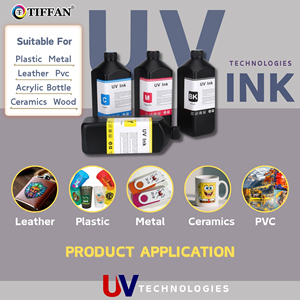 批发价格丝网印刷用紫外油墨1L Cmyk聚氯乙烯平板金属杯用清漆紫外打印机用紫外油墨 - Product Image 4