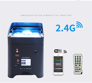 Gran oferta 4x18W RGBWA UV 6 en 1 regulable LED Slim Par Light bodas focos de escenario con IR Wifi Control DMX control remoto inalámbrico - Product Image 5